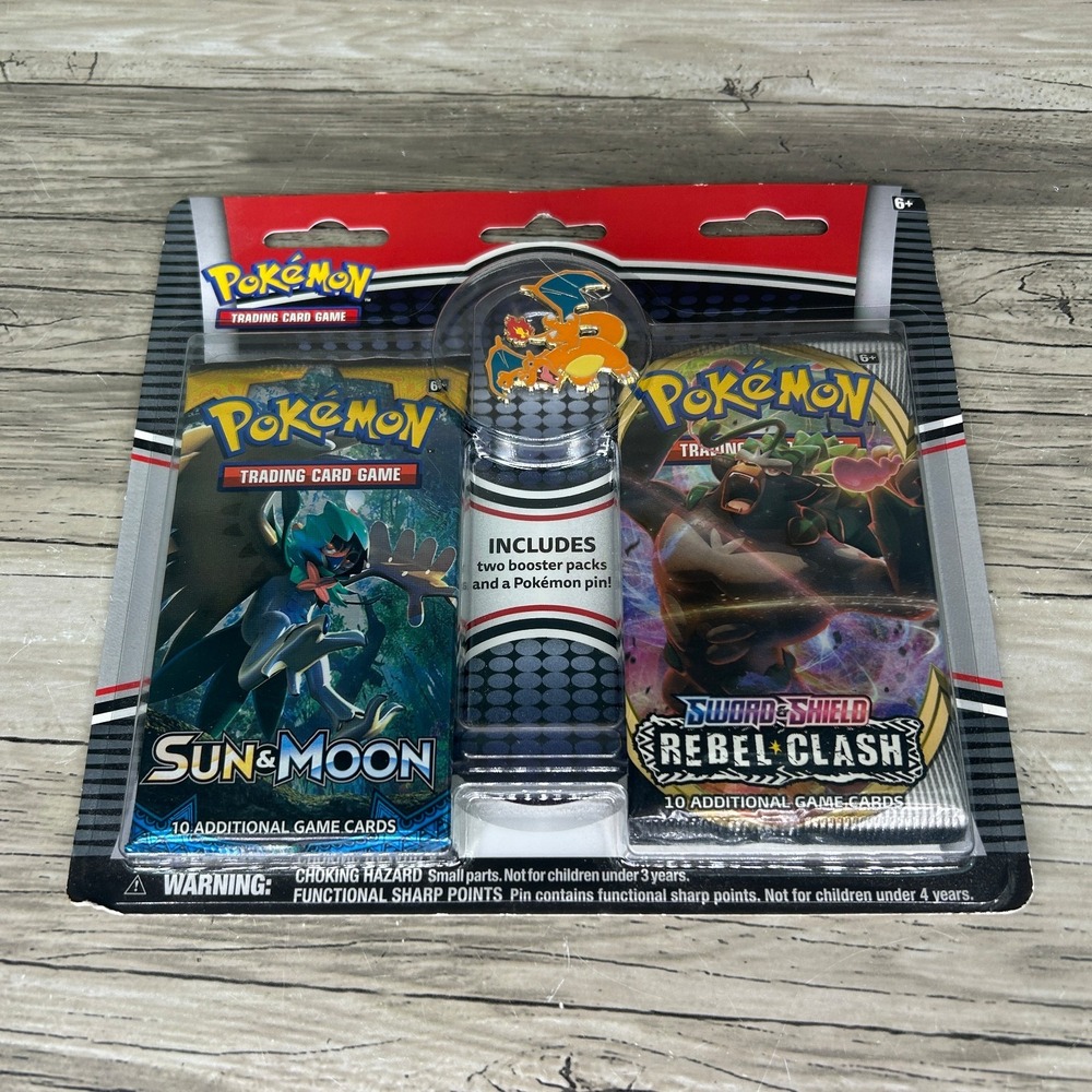 Pokemon Sun & Moon Rebel Clash Booster Pack Charizard Pin